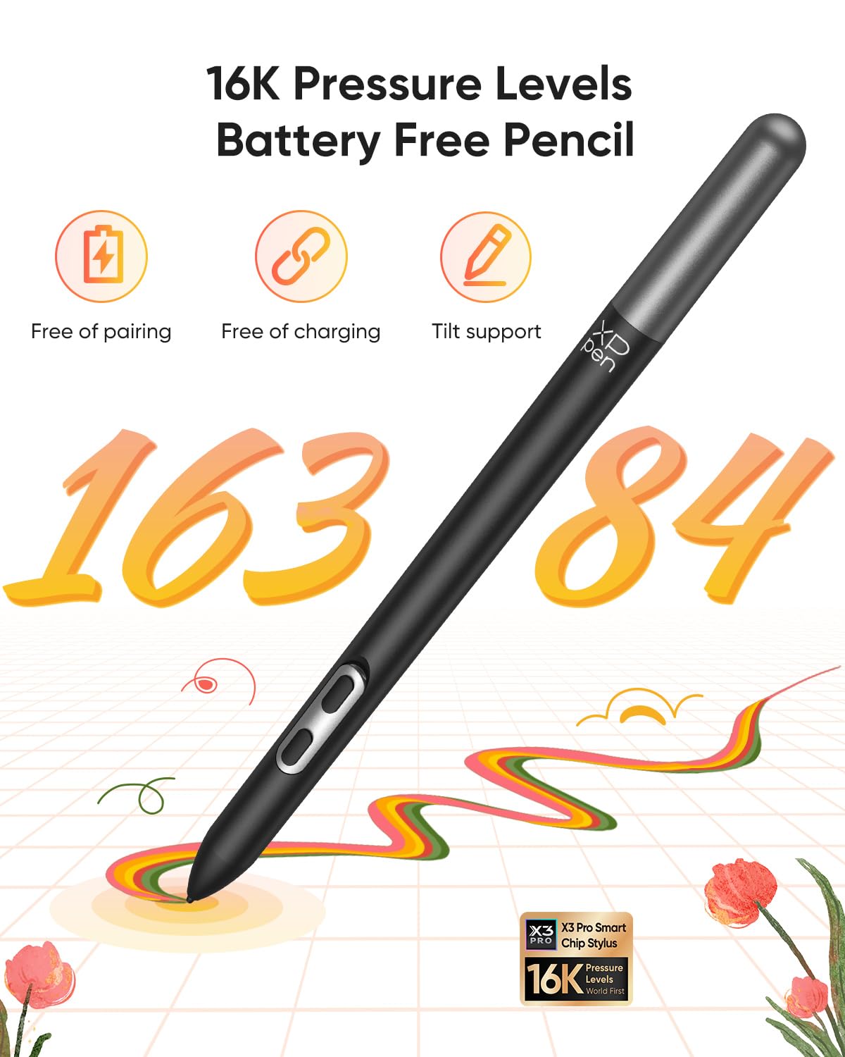 XPPen Standalone Drawing Tablet No Computer Needed Magic Drawing Pad with 16384 Pressure Levels X3 Pro Slim Pencil 12.2-inch Digital Art Tablet with Paper-Like Screen, 8GB + 256GB Portable for Artists