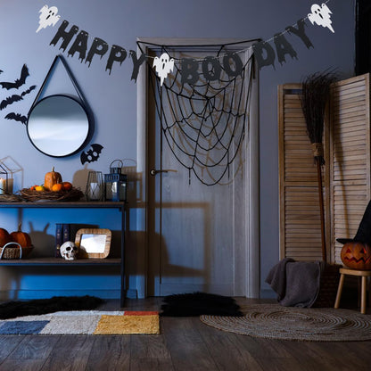 Happy Boo Day Banner, Boo Day Garland, Halloween Party Decorations, Spooky Party Supplies, Halloween Birthday Banner, Perfect Indoor Ghost Decoration, Melting Dripping Ghost