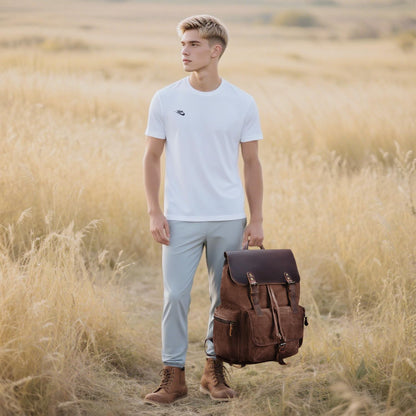 NEHOR Vintage Waxed Canvas Backpack Casual
