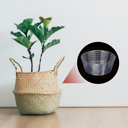 TIXIPEM 8IN Plant Pot Saucer [10PCS] - Round Deepened Flower Drip Tray Use for Indoor Outdoor Garden Potted Plants - [Clear] Plastic Plant Saucer