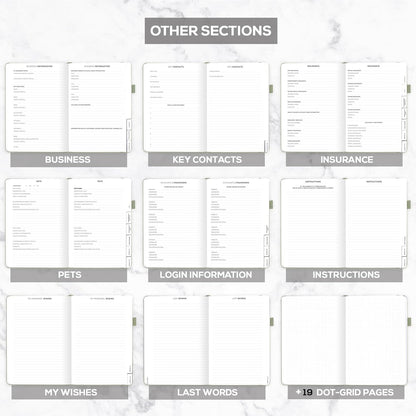 Clever Fox Large End of Life Planner – Guided Final Arrangements Organizer Notebook for Instructions, Beneficiary Info, Will Preparation, Last Wishes & Funeral Planning – 8.5" x 11" (Cypress)