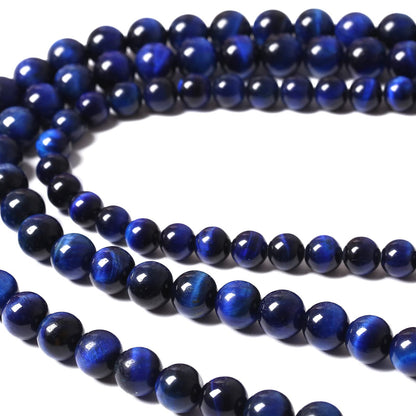 32PCS 12MM AAA Blue Tiger Eye Stone Beads Natural Gemstone Bead Crystal Healing Energy Jewelry Making DIY 15 inches (Blue Tiger Eye, 12MM)