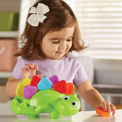 Learning Resources Steggy the Fine Motor Dino - 11 Pieces, Ages 18+ Months, Fine Motor and Sensory, Toddler Preschool Toys, Gifts for Kids