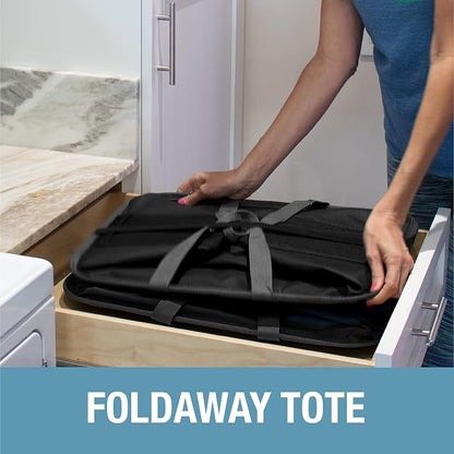 CleverMade Collapsible Laundry Caddy – Foldable Laundry Hamper & Tote, XXL 64L Pop-Up Laundry Basket with Handles, Space-Saving Laundry Organizer for Home, Dorm, Closet & Travel, 2 Pack - Denim Gray