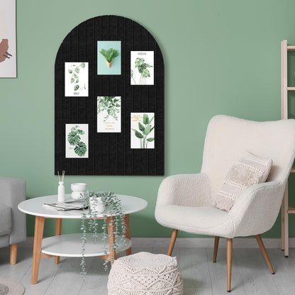 Yunihome Large Cork Board for Wall & Office Decor, 36" x 24" Arched Felt Bulletin Board Pin Board Vision Board with 30 Pins – 6 Customizable Wall Tiles for Office Home Bedroom, Photo & Picture Display