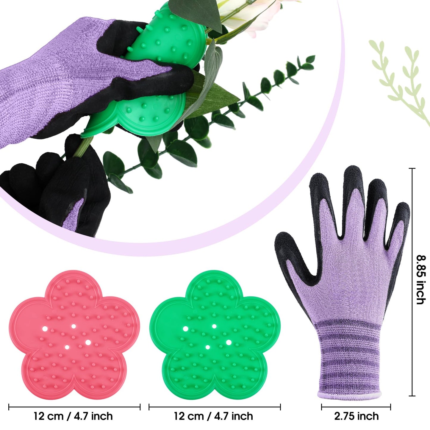 WILLBOND Gardening Gift Set for Women, Mother's Day Floral Arrangement Kit with Pruning Shears, Thorn Remover, Gloves and Floral Tape, Garden Tool Gift Kit for Mom, Wife, Garden Lovers(Purple)