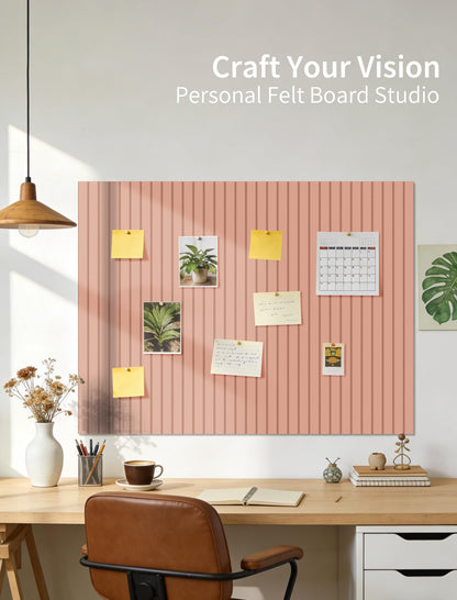 Large Bulletin Board 48"x 24" Cork Boards for Walls, 8 Pack Felt Wall Panels Photo Board, Cork Board for Office Home Pin Board