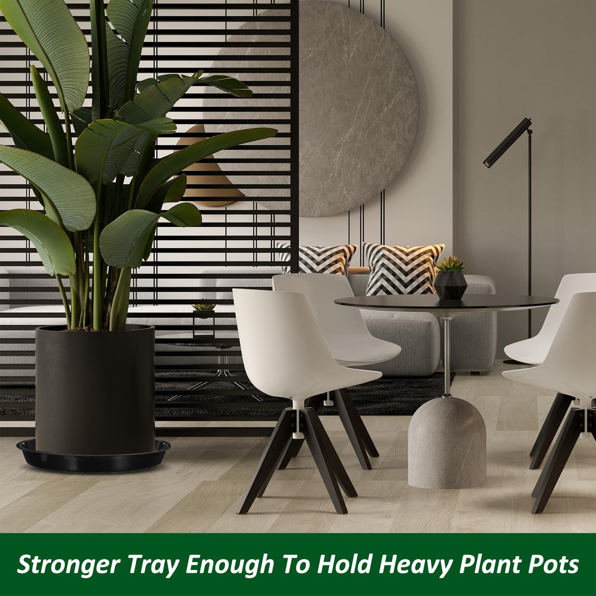 PATIKIL 30 Pack Plastic Plant Saucer, 10 Inch Plastic Plant Tray for Pots Flower Round Plant Dish Plant Drip Trays Water Tray Pot Drainage Tray for Indoors Outdoors Garden, Black