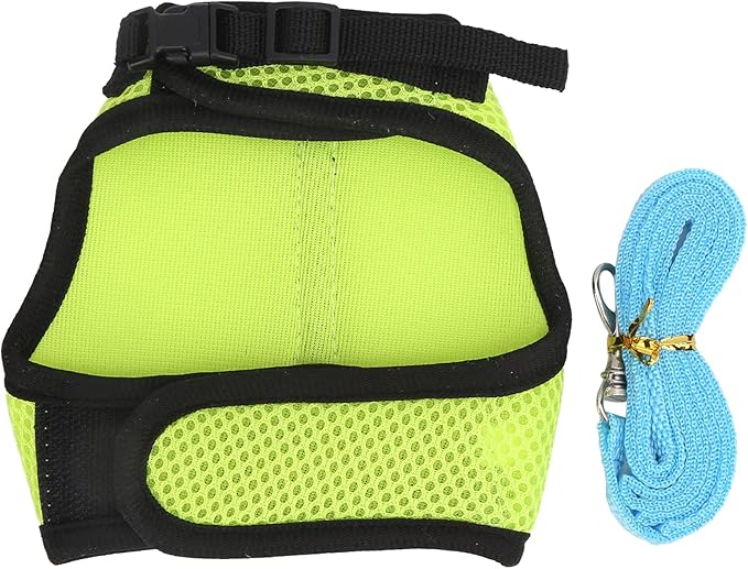 Honio Mesh Chest Back for Rabbit, Pet Mesh Traction Harness Mesh Cloth Mesh Harness for Rabbit for Guinea Pigs for Dogs for Rabbits for Little Pigs (Fruit Green)