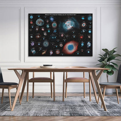 YLJAPOS Planetary Nebulae Galaxy Solar System Poster Astronomy Outer Space Canvas Wall Art Aesthetic Decorative Painting Living Roomstylestyle 16x24inch(40x60cm)