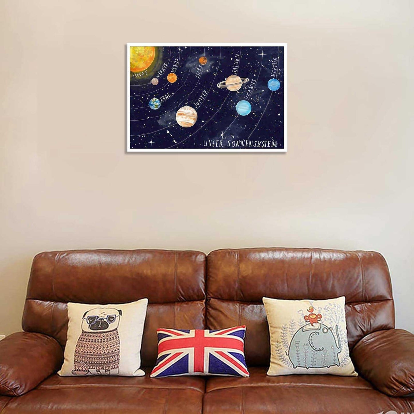 Solar System Educational Planet Poster Universe Infographic Star Life Cycle Astronomy Knowledge Suitable For Living Room Dormitory Bedroom Wall Decoration 16x24in Unframed