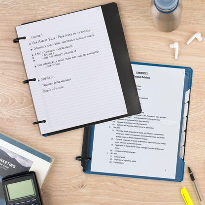 Five Star Flex Refillable Notebook + Study App, 1 Inch Binder with Customizable Cover, College Ruled Notebook and 3 Ring Binder, Hybrid NoteBinder, 200 Sheet Capacity, Color Will Vary (29326)