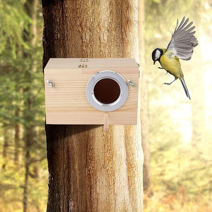 Parakeet Nesting Box, Bird Nest Breeding Box with Perch Wood Bird Cage Bird Nest Bird House for Cage Parrots Mating Box Wood Breeding Box for Cockatiel Parrots and Other Small Birds, 12x12x19.5cm