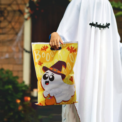 JOYIN 72 Pcs Halloween Goodie Bags, Plastic Candy Bags in 6 Designs for Kids Snacks Party Favors, Trick or Treating Bag for Halloween Party Supplies, Snacks Stuffers Prizes