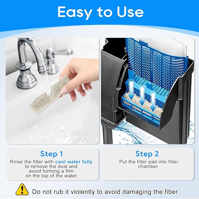 20PCS Ammonia Reducer Filter Pads Compatible with Aqueon Filter 10, Fish Tank Filters Replacement Filter Cartridges for Aqueon Quietflow LED PRO & SmartClean Aquarium Fish Tank Power Filter