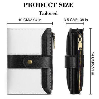 SENDEFN Small Wallets for Women Leather Bifold Compact RFID Blocking with ID Window