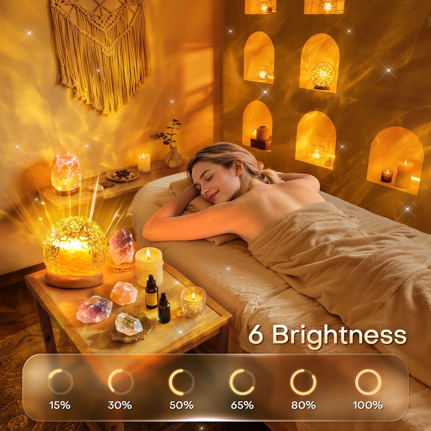 Mubarek Ambient Lighting, 216 Modes Mood Lighting, 3-in-1 Sunset Lamp & Ocean Lamp & Northern Lights Projector with Remote,Led Lights for Bedroom, Room Lights for Bedroom Decor, Girl Gift