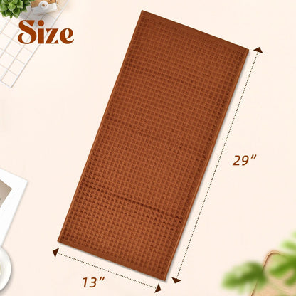 Jacquotha Waffle Hand Towels for Bathroom Kitchen Decor 2-Piece (Rust) – Cotton Quick Dry, Super Soft, Absorbent Kitchen Towels, 13x29”