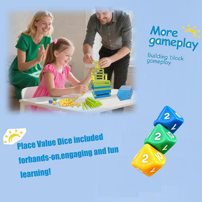 JUGGPENG Base Ten Blocks for Math, Place Value Blocks, Base 10 Math Manipulatives for Kids, Plastic Math Cubes, Number Blocks, Math Counting Cubes for Kindergarten 1st-3rd Grade, 137 Pcs