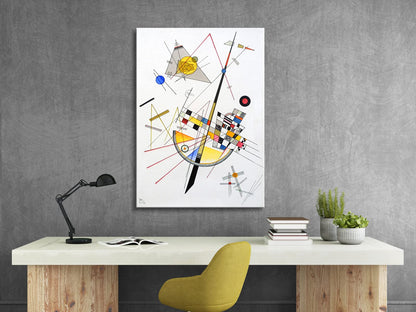 Wieco Art Framed Canvas Wall Art Composition VII, 1913 by Wassily Kandinsky Classic Abstract Famous Paintings Reproductions Canvas Wall Art for Home Decoration