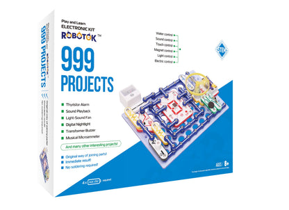 School & Family STEM Educational Toy Gift for Boys & Girls, Over 999 Projects, Physics Science Experiment Circuit Kit for Kids Ages 8+, Electronics Exploration Kit (Mixed Color, 999)