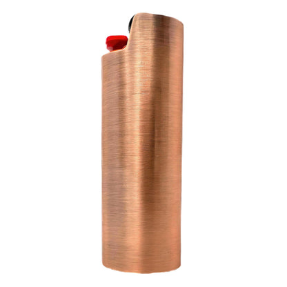 Metal Lighter Case Fits BIC Standard Full-Size J6 Lighter,Durable Holder Cover Compatible with BIC Dragon and Clouds Design in Bronze or Rose Gold (Rose Gold)
