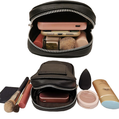 Larswon Leg Bag Leg Harness Bag PU Leather Thigh Bag Hip Bag Fanny Pack Thigh Harness Women, Black, Small, Waist Pack