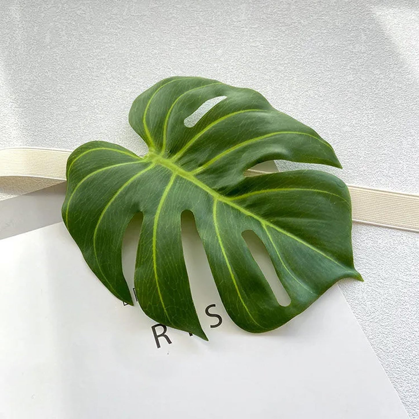 2pcs Monstera Leaf Curtain Tiebacks - Curtain Holdbacks Ties with Large Leaf Designs Adjustable Length Curtain Tie Holder for Drapes (Green Leaf)