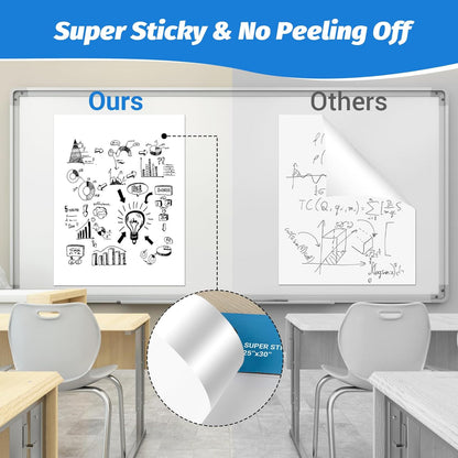 AFMAT Sticky Easel Pads, 25 in x 30 in Flip Chart Paper for Teachers, Ink Bleed-Through Resistant Easel Paper for Office/Classroom/Whiteboard/Wall/Windows, 30 Sheets/Pad, 4 Pads
