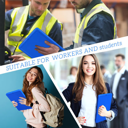 Ireer 12 Pcs Plastic Clipboard with Storage Heavy Duty Portable Writing Boards for 150 Sheet A4 Paper with Pen Holder Large Capacity Clipboards for Nurse Teacher Student Classroom Office(Blue)