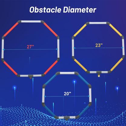 Drone Obstacle Course Gate Kit - 3 Different Sizes FPV RC Racing Game Loop Gates, Easy to Build & Carry Competition Set for Kids & Adults