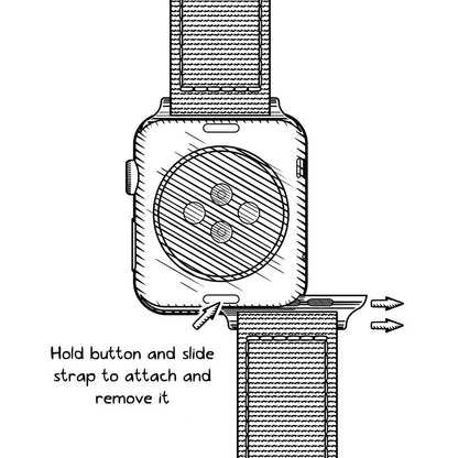 Archer Watch Straps - Top Grain Leather Straps for Apple Watch (Black/Matched Thread, Matte Gray Hardware, 40/41/42mm)