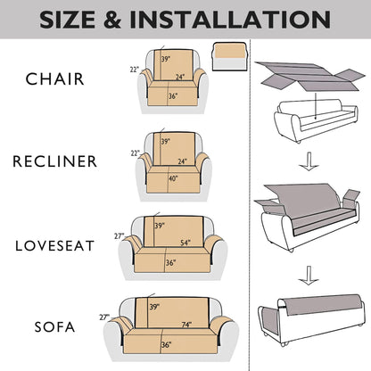 Cmfshape Halloween Skidproof Sofa Cover-Festival Sofa Slipcover with Elastic Straps-Easy Fit Slip Cover-Patchwork Washable Furniture Protector for Pets and Kids(Recliner,Black&Orange)