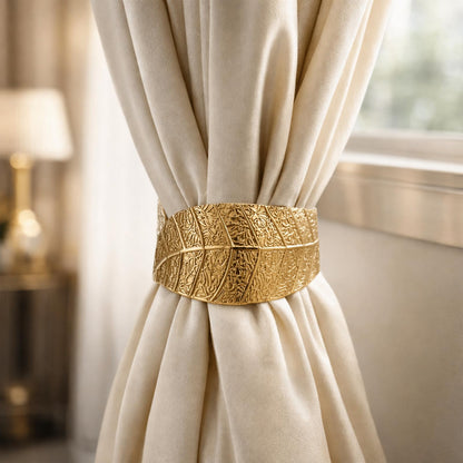 Curtain Tiebacks 2 Pack Curtain Ties Leaf Vein Curtain Tie Backs Premium Alloy Spring Curtain Clips No Drilling Curtain Ties for Modern Luxury French Nordic Minimalist Home Decor Curtain Holdbacks