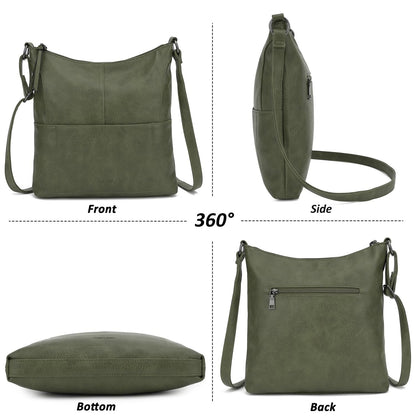 TANTOMI Crossbody Bags Handbags for Women Vegan Leather Purse and Shoulder Bag with Adjustable Shoulder Strap
