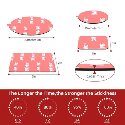 3M VHB Double Sided Adhesive Round 1" Diameter 20 PCS, Heavy Duty Black 5925 Sticky Mounting Foam Tape Strong Adhesive for Car Décor Home Office Logos, 0.025in Thick