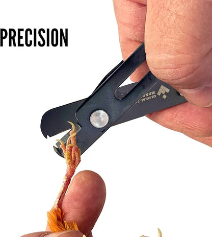 Scissors to Cutting Rings for Aluminum & Plastic Rings - Precision & Safety, for Pigeons, Canaries, Finches, Exotic Birds and Chicken Leg Bands (Red, Black)