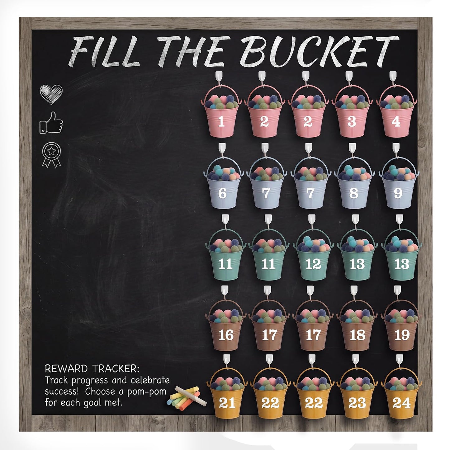 JellyArch Classroom Management Tools have You Filled a Bucket Today bucket Filler Activities Positive Behavior Reward Jars Teacher Essentials Preschool Elementary Classroom Must Haves(Boho)