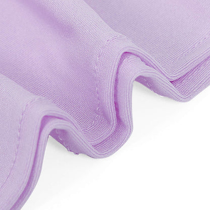 Peomeise 100pcs Lavender Spandex Chair Sashes with Buckle Slider for Wedding, Party Decoration