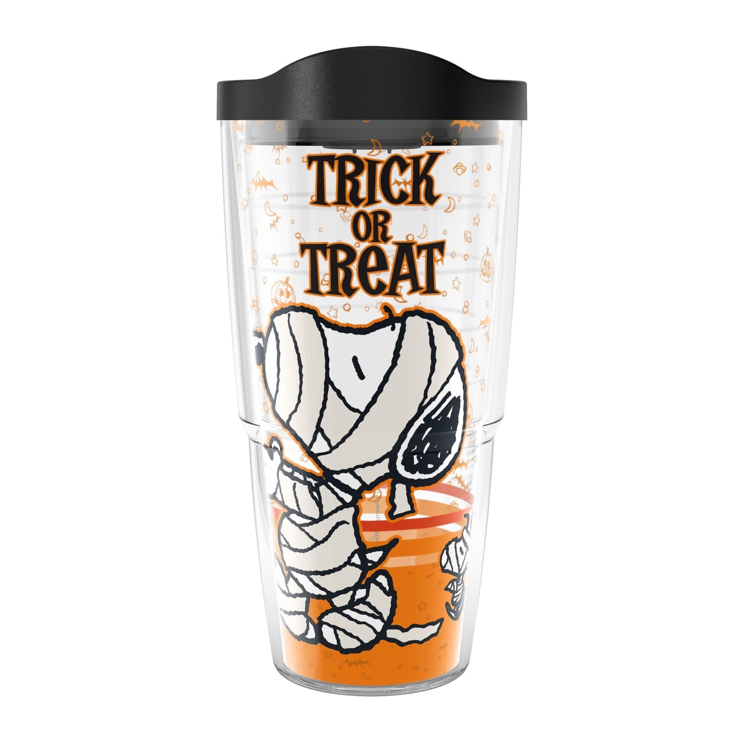 Tervis Peanuts - Halloween Snoopy Trick or Treat Made in USA Double Walled Insulated Tumbler Travel Cup Keeps Drinks Cold & Hot, 24oz, Classic