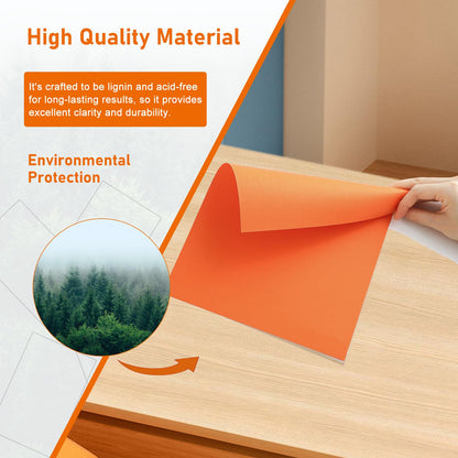 Guakicae 100 Sheets Orange Cardstock 8.5 x 11 Halloween Cards, 80lb Thick Paper Card Stock for DIY Cards Making, Crafting, Party Decorations, Certificate, Memos