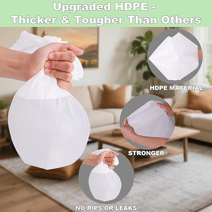 TECHSHARE Small Garbage Bags 4 Gallon