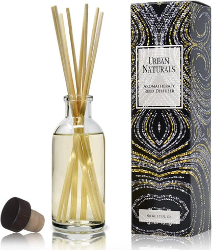 Urban Naturals Pumpkin Spice Reed Diffuser Set - Buttery Pumpkin with Jasmine, Cinnamon Leaf, Nutmeg and Vanilla - Made in the USA