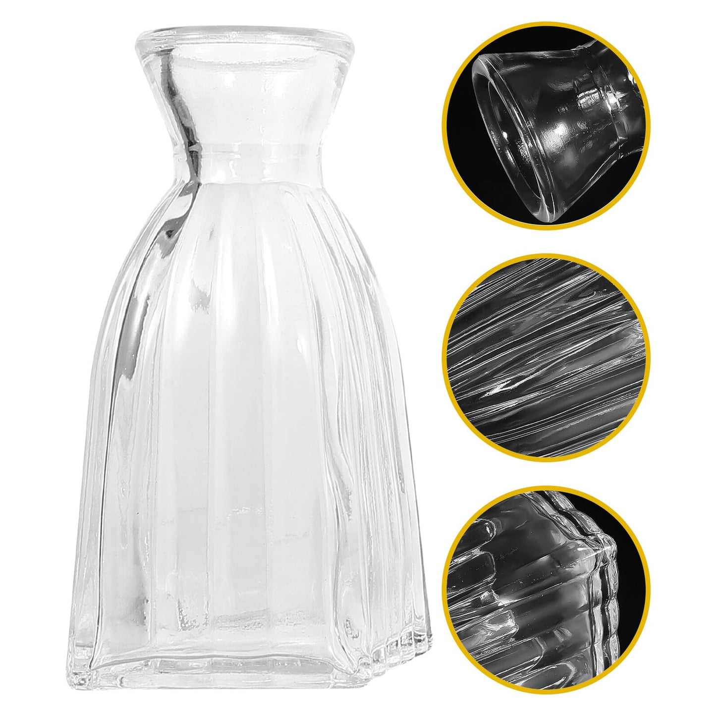 Abaodam Creative Hydroponic Glass Vase Set 4pcs Small Desktop Decorative Terrarium Vase Holders for Home Décor and Plant Display