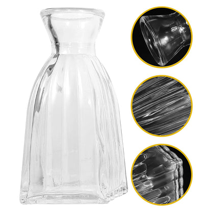 Abaodam Creative Hydroponic Glass Vase Set 4pcs Small Desktop Decorative Terrarium Vase Holders for Home Décor and Plant Display