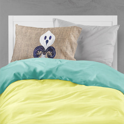 Caroline's Treasures 8749PILLOWCASE Halloween Ghost Spider Bat Fleur de lis Fabric Standard Pillowcase Lightweight Super Soft Easy Care Decorative Artwork Pillowcase, Standard