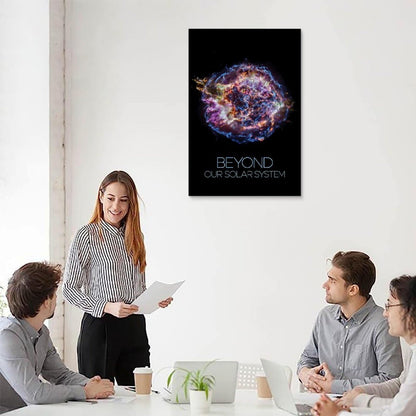 XIAOLOUTINYU Supernova Remnant Canvas Wall Art 16x24 Inch Unframed – Deep Space Nebula Astronomy Poster, Universe Science Decor for Classroom, Bedroom, Home Office, Space Gift