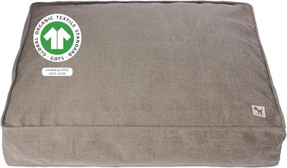 Molly Mutt Jupiter Dog Bed Duvet Cover, GOTS-Certified 100% Cotton Canvas Cover for Dog, Puppy, or Cat Bed, Durable, Washable, and Free of Harmful Chemicals, Huge, 36"x45"x5", Brown