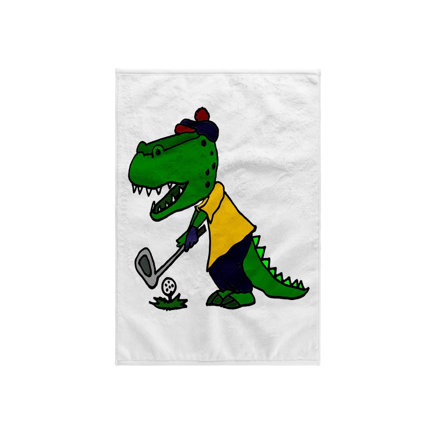 3D Rose TWL_240039_1 Funny Alligator Playing Golf Towel, 15" x 22"