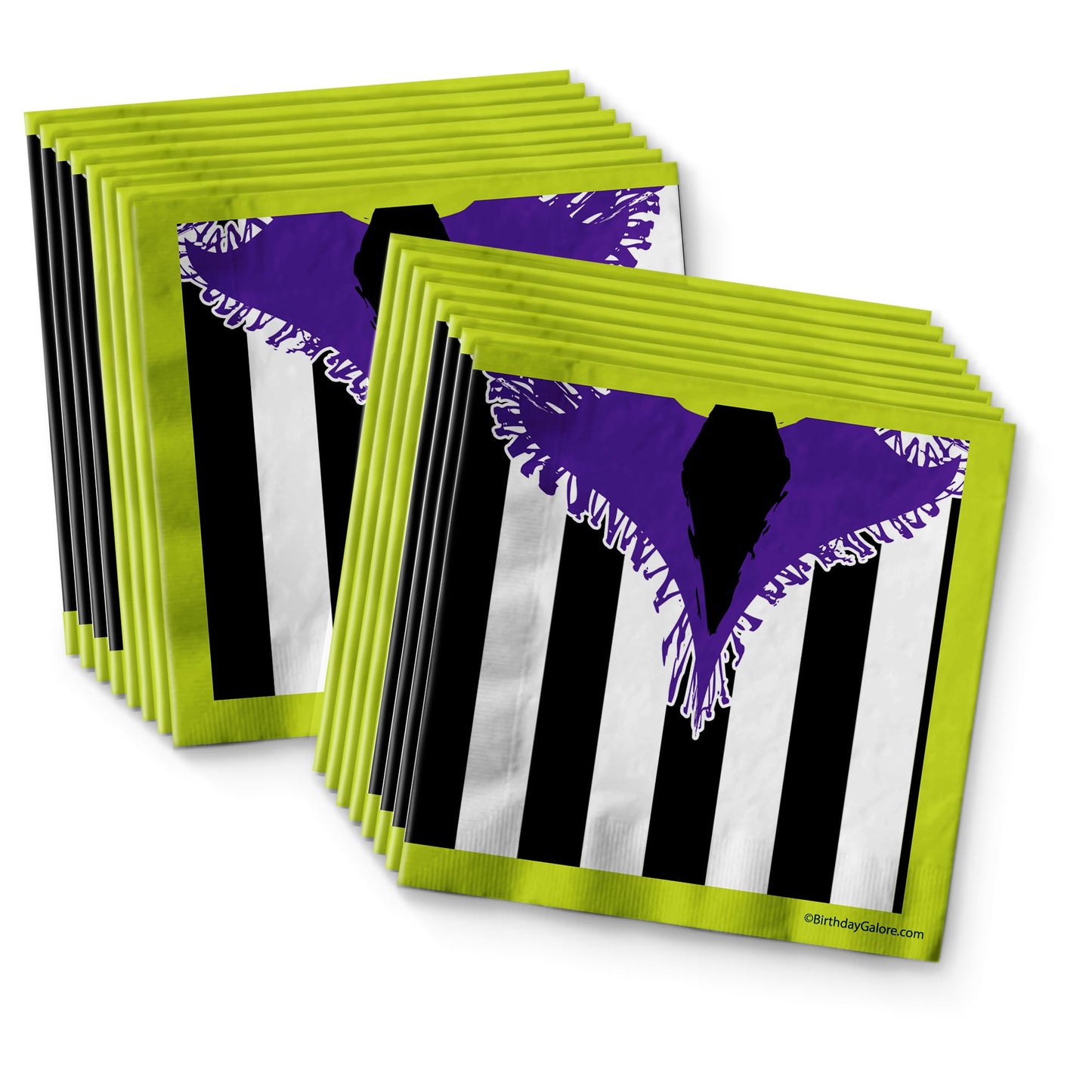 Beatlejuice Party Supplies - Ghost Birthday Supplies - Halloween - Tableware Set Includes Plates Napkins Cups - Kit for 16